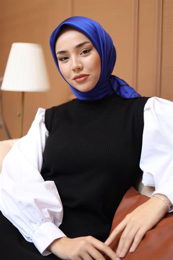 Silk Home Şeritli Micro Eşarp - Saks