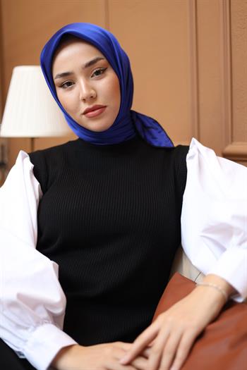 Silk Home Şeritli Micro Eşarp - Saks