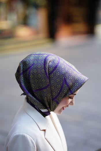 Silk Home Twill İpek Eşarp - 11388-18 Mor