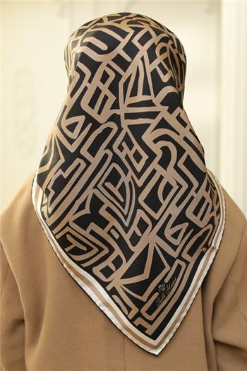 Silk Home Twill İpek Eşarp - 11391-13 Siyah Vizon