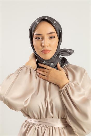 Silk Home Twill İpek Eşarp - 11392-06 Antrasit