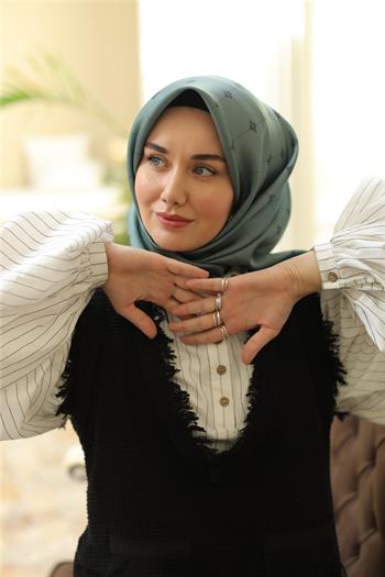 Silk Home Twill İpek Eşarp - 11392-08 Çağla