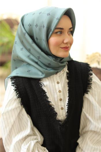 Silk Home Twill İpek Eşarp - 11392-08 Çağla