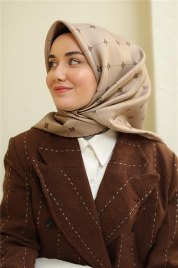 Silk Home Twill İpek Eşarp - 11392-13 Vizon Kahve