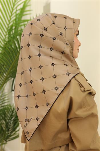 Silk Home Twill İpek Eşarp - 11392-16 Vizon Siyah