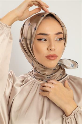 Silk Home Twill İpek Eşarp - 11392-17 Vizon Lacivert