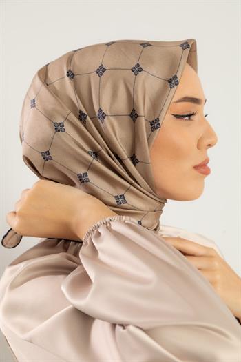 Silk Home Twill İpek Eşarp - 11392-17 Vizon Lacivert