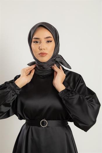 Silk Home Twill İpek Eşarp - 11392-18 Füme