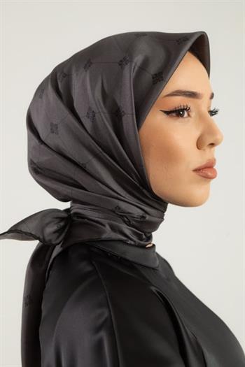Silk Home Twill İpek Eşarp - 11392-18 Füme