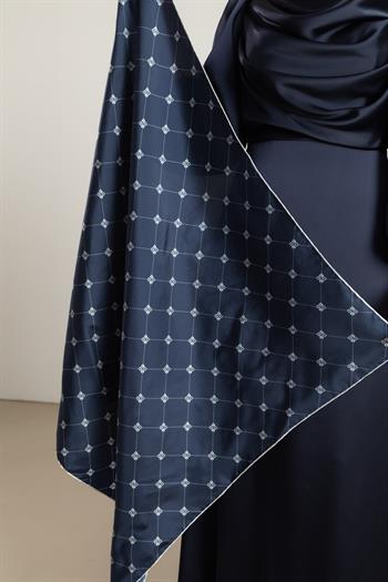 Silk Home Twill İpek Eşarp - 11392-21 Lacivert Mavi