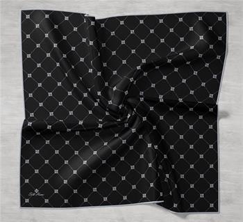 Silk Home Twill İpek Eşarp - 11392-22 Siyah Gümüş