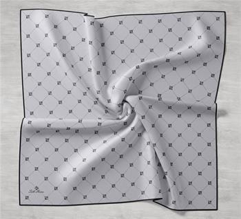 Silk Home Twill İpek Eşarp - 11392-23 Gümüş Siyah