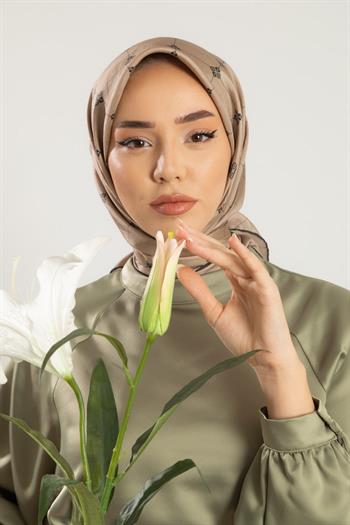 Silk Home Twill İpek Eşarp - 11392-28 Vizon