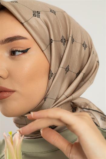 Silk Home Twill İpek Eşarp - 11392-28 Vizon