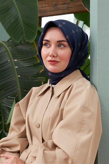 Silk Home Twill İpek Eşarp - 11392-32 Lacivert Vizon