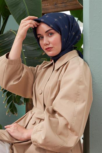 Silk Home Twill İpek Eşarp - 11392-32 Lacivert Vizon