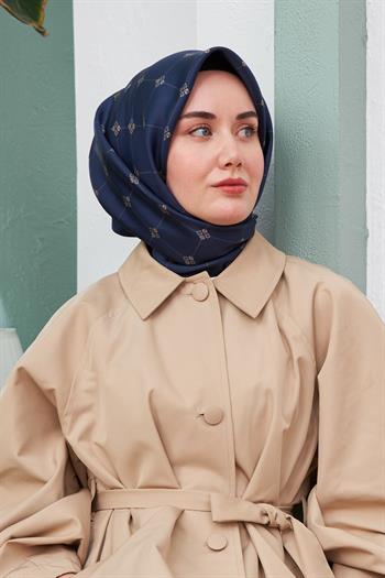 Silk Home Twill İpek Eşarp - 11392-32 Lacivert Vizon
