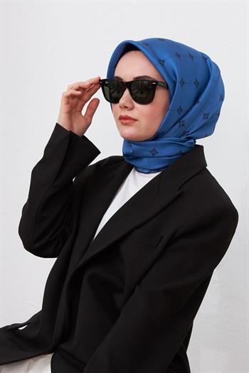 Silk Home Twill İpek Eşarp - 11392-33 Mavi Siyah
