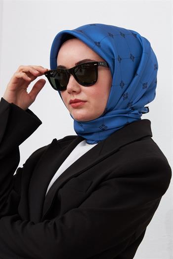 Silk Home Twill İpek Eşarp - 11392-33 Mavi Siyah