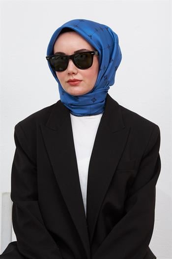 Silk Home Twill İpek Eşarp - 11392-33 Mavi Siyah