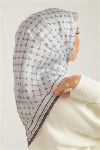 Silk Home Twill İpek Eşarp - 11393-01 Açık Taş