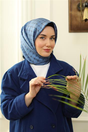 Silk Home Twill İpek Eşarp - 11393-08 İndigo Lacivert