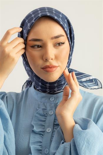 Silk Home Twill İpek Eşarp - 11393-20 Lacivert Mavi