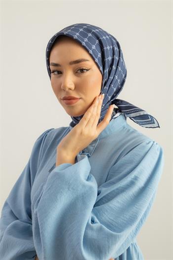 Silk Home Twill İpek Eşarp - 11393-20 Lacivert Mavi