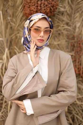 Silk Home Twill İpek Eşarp - 11439-37 Vizon Mavi