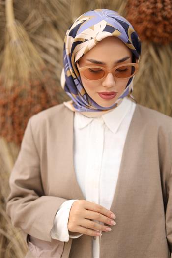 Silk Home Twill İpek Eşarp - 11439-37 Vizon Mavi