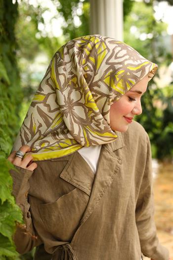 Silk Home Twill İpek Eşarp - 11419-59 Limon