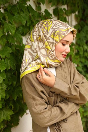 Silk Home Twill İpek Eşarp - 11419-59 Limon