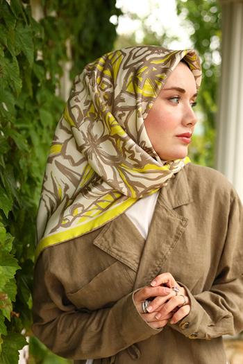 Silk Home Twill İpek Eşarp - 11419-59 Limon