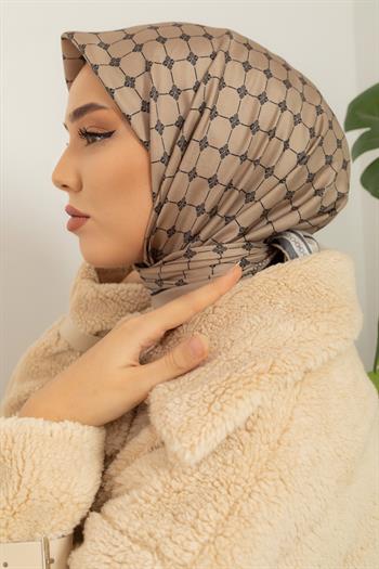 Silk Home Twill İpek Eşarp - 11393-15 Vizon Siyah