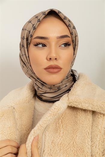 Silk Home Twill İpek Eşarp - 11393-15 Vizon Siyah