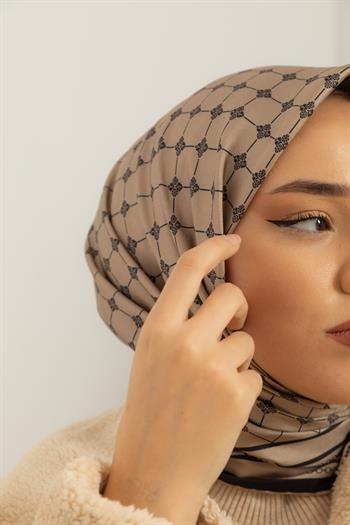 Silk Home Twill İpek Eşarp - 11393-15 Vizon Siyah