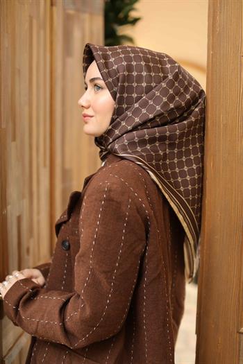 Silk Home Twill İpek Eşarp - 11393-03 Kahve