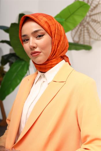 Silk Home Twill İpek Eşarp - 11393-31 Kiremit