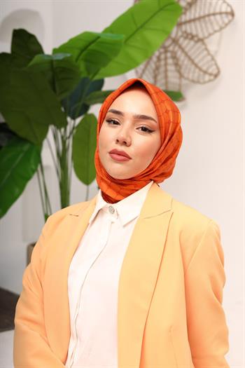 Silk Home Twill İpek Eşarp - 11393-31 Kiremit