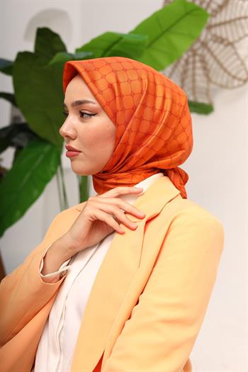 Silk Home Twill İpek Eşarp - 11393-31 Kiremit