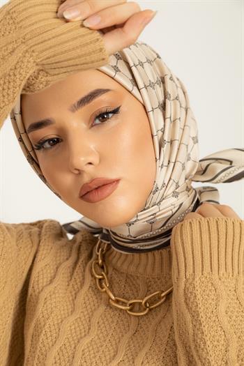 Silk Home Twill İpek Eşarp - 11393-16 Açık Taş Haki