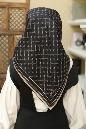 Silk Home Twill İpek Eşarp - 11393-04 Siyah Vizon