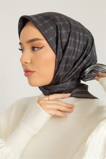 Silk Home Twill İpek Eşarp - 11393-25 Siyah Füme
