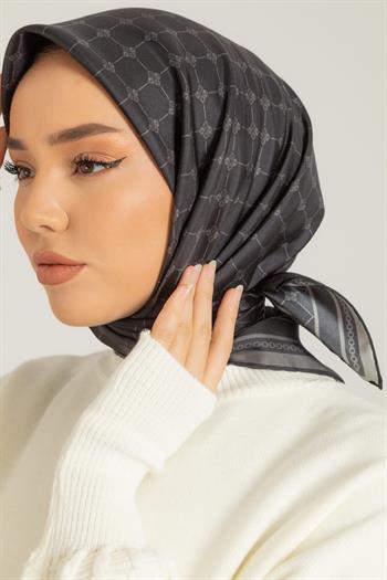 Silk Home Twill İpek Eşarp - 11393-25 Siyah Füme