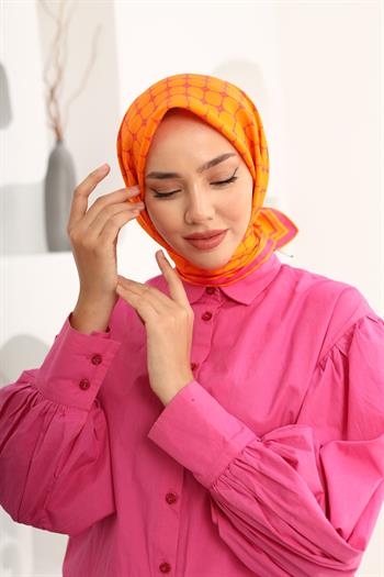 Silk Home Twill İpek Eşarp - 11393-33 Turuncu