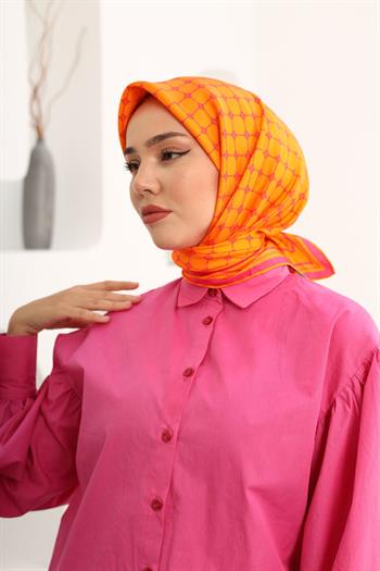 Silk Home Twill İpek Eşarp - 11393-33 Turuncu