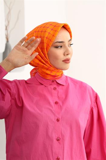 Silk Home Twill İpek Eşarp - 11393-33 Turuncu