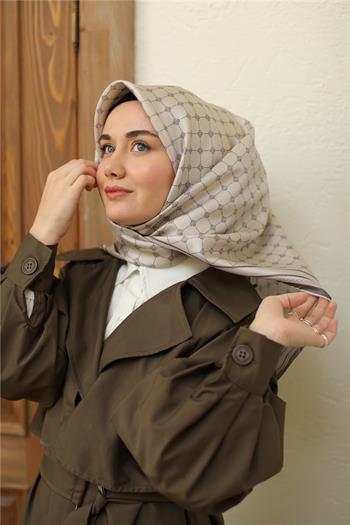 Silk Home Twill İpek Eşarp - 11393-09 Taş Füme