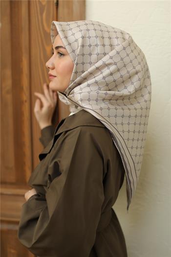 Silk Home Twill İpek Eşarp - 11393-09 Taş Füme