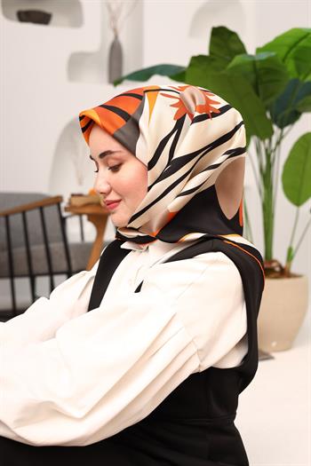 Silk Home Twill İpek Eşarp - 11403-23 Kiremit